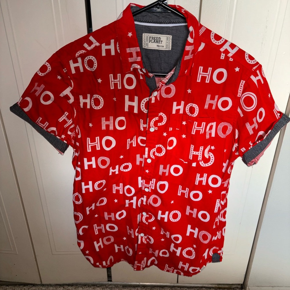 Free Planet Short Sleeve button up